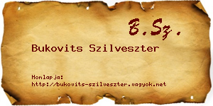 Bukovits Szilveszter névjegykártya